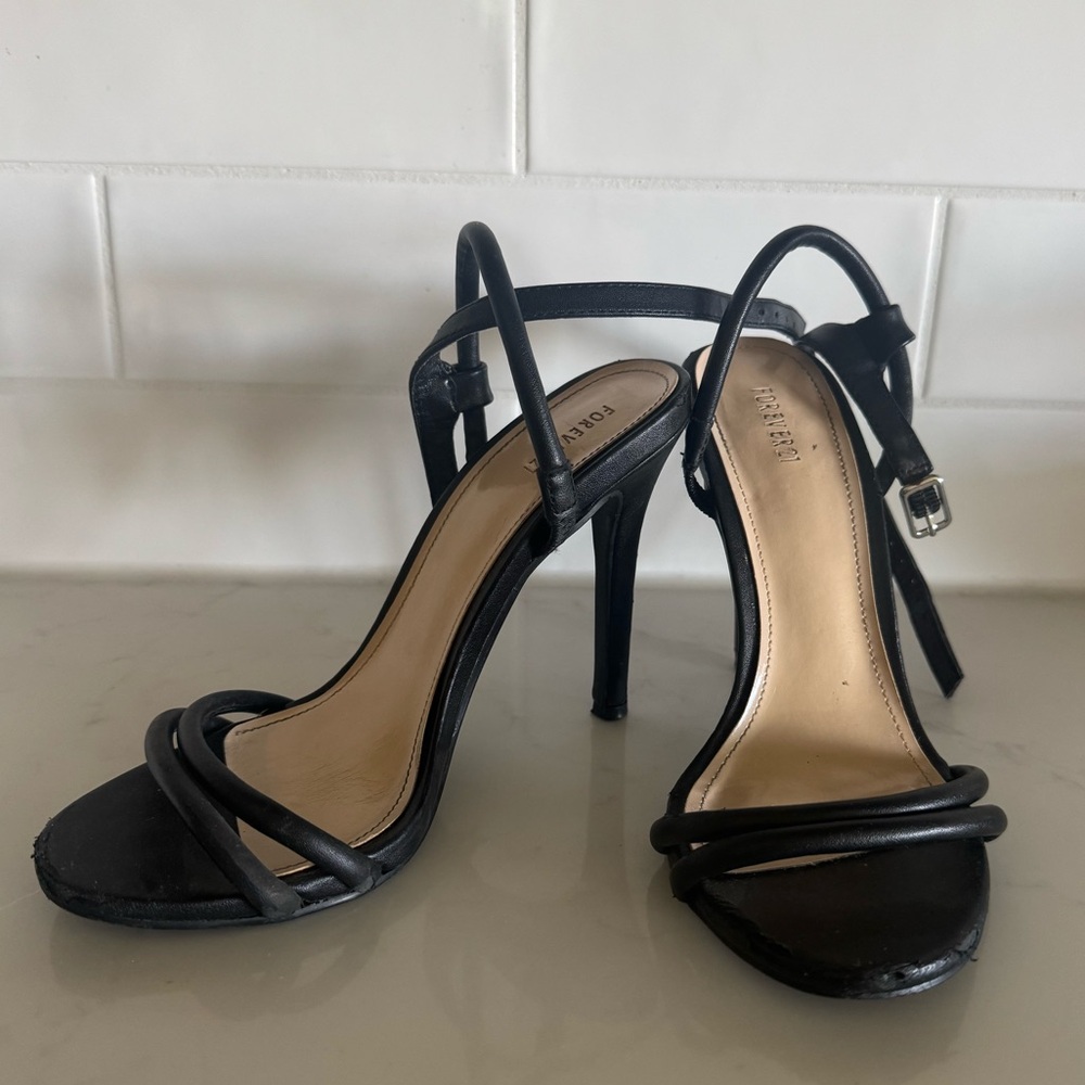 Black Strappy Heels